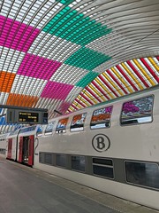 Liège Guillemins Station with an IC train