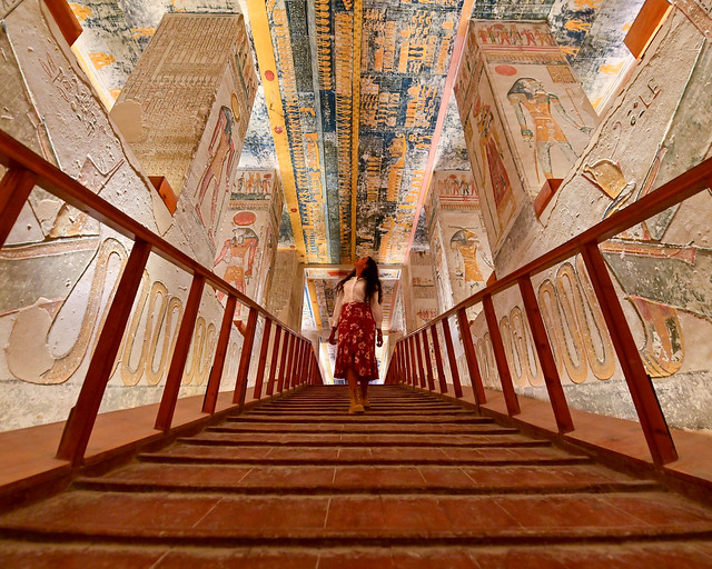 Interior de la tumba de Ramses V y VI en el Valle de los Reyes