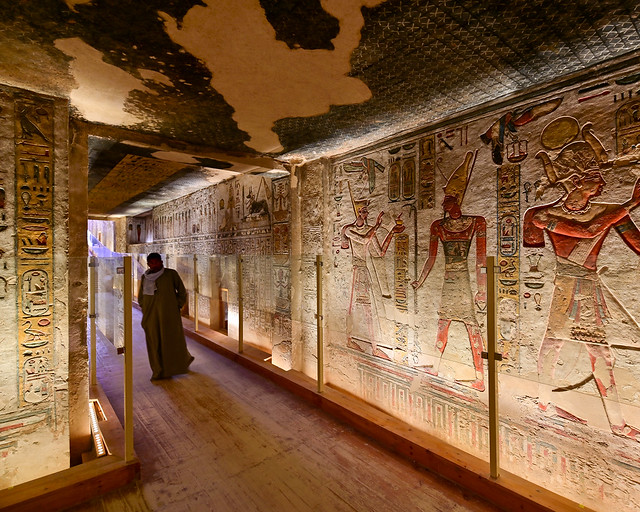 Tumba de Ramses III, una de las tumbas más espectaculares del Valle de los Reyes