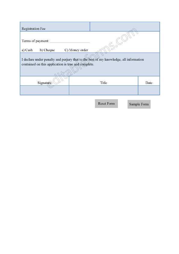 Sample Business Tax Form