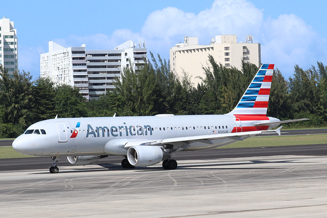 American Airlines A320-200 at SJU