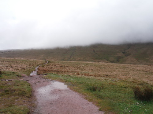 Low clouds on the ascent SWC 285 - Fan Dance (Brecon Beacons Endurance Walk)
