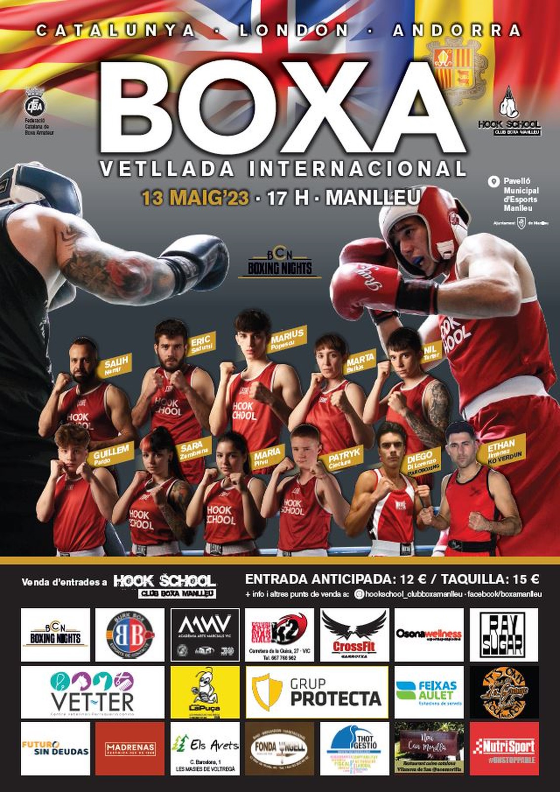MANLLEU (SPAIN), 10 DE MAYO DE 2023- El Hook School Club Boxeo Manlleu organiza una velada internacional de boxeo. Lasvocesdelpueblo (2)