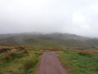 Low clouds on the ascent SWC 285 - Fan Dance (Brecon Beacons Endurance Walk)