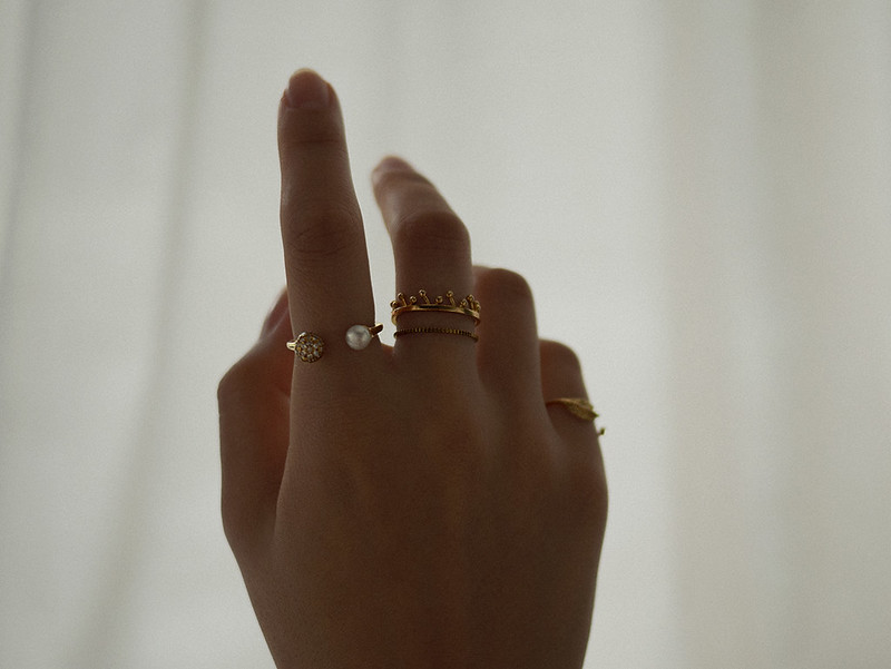 銅/黃銅 戒指 金色 - 暮光系列 - SELECT V * 黃銅戒指