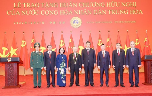 Lễ trao tặng Huân chương Hữu nghị của nước Cộng hòa Nhân dân Trung Hoa