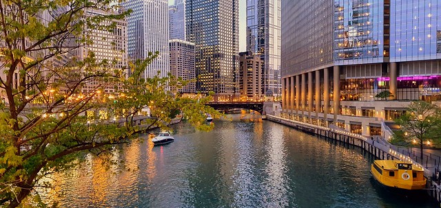 Reflections on Chicago river