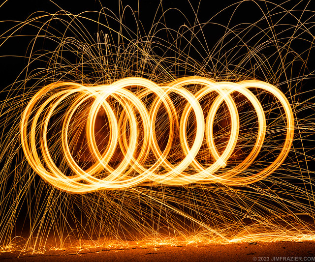 Firespinning and Walking - at the same time!!!