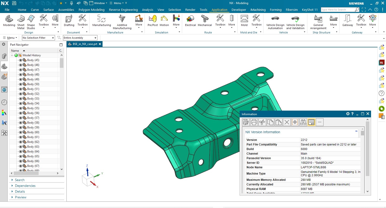 Working with Siemens NX 2212 Build 6000 full license
