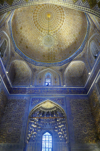 Juste somptueux, mausolée du Gour Emir, 1403, Samarcande, Ouzbékistan.