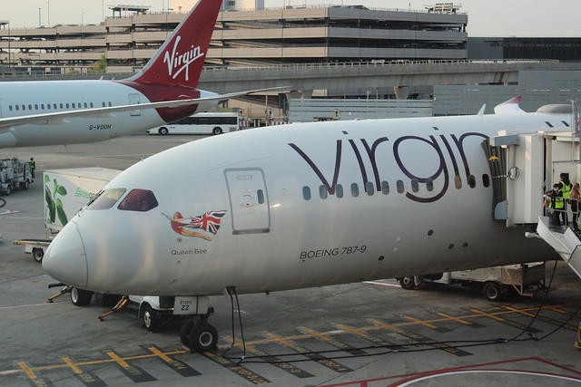 Virgin Atlantic G-VBZZ Boeing 787-900 flight VS154 prior to departure from New York JFK USA bound for London Heathrow LHR England UK