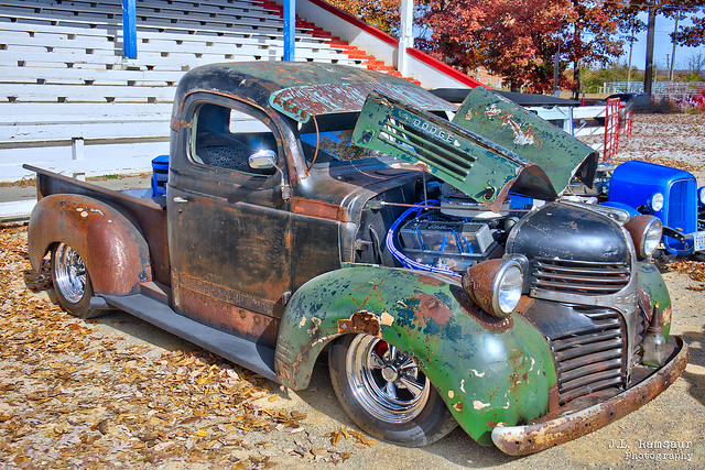 Old Rusty Dodge Rat Rod Truck - Food Festival and Fall Market - Cookeville, Tennessee