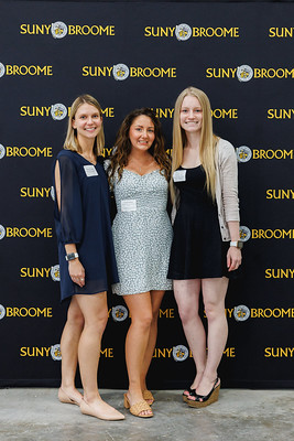 Jenny Comency, Carly Forbes and Kendal Valenti at the scholarship reception
