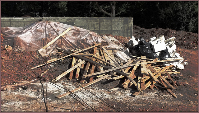 Construction Debris | New Home at 645 Smithstone Drive, Marietta, GA