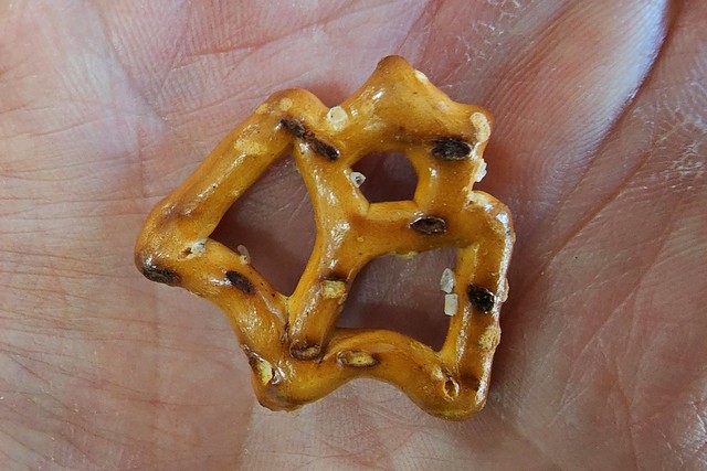 Bat-shaped pretzel