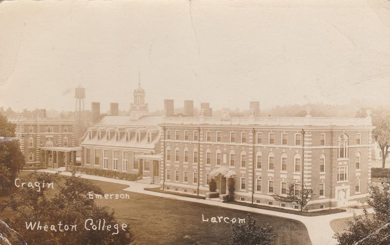 Wheaton College, Cragin, Emerson, Larcom, Norton, MA, r 1915, Norton Collection