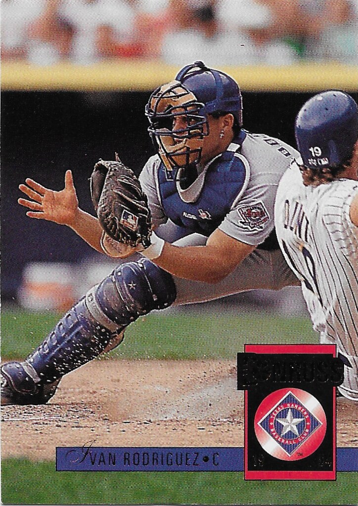 Yount, Robin - 1994 Donruss #376 (cameo with Ivan Rodriguez)