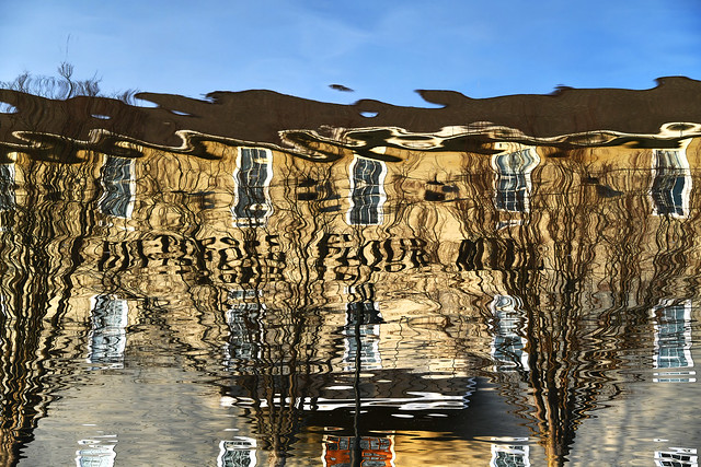 Reflection of the Pittsford Flour Mill on the Erie Canal