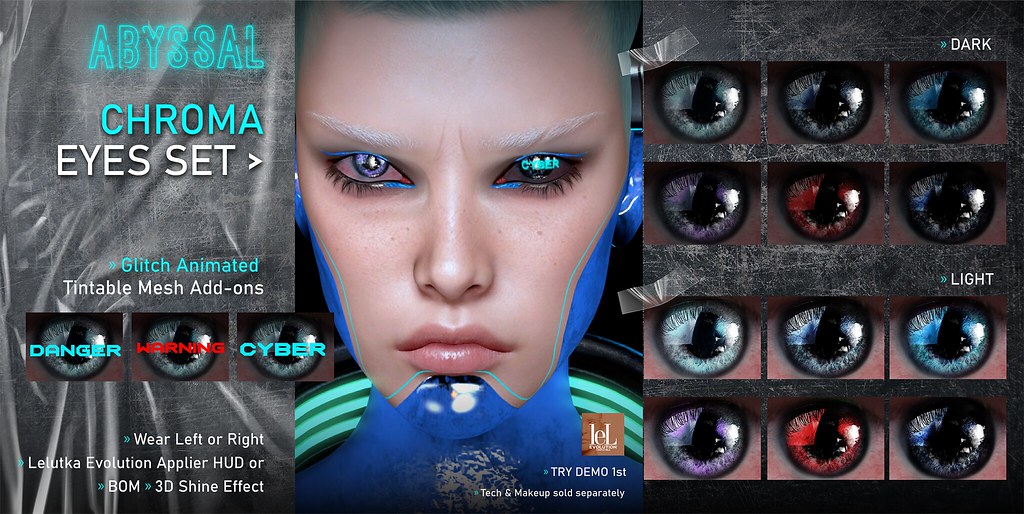 🚀 NEW! +ABYSSAL+ UNISEX CHROMA EYES + ANIMATED ADD-ONS