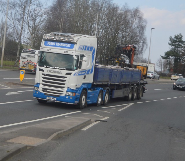 Fords Transport BK16 MXU Driving Along the A5 Passing Gledrid Services (Ex SDL Solutions)