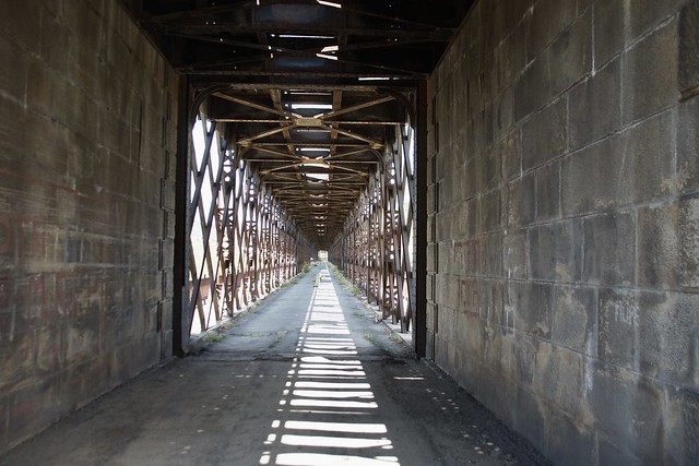 Kombinierte Strassen-/Eisenbahnbrücke von Pociñho