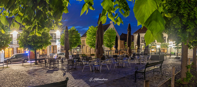 Marketplace at blue hour