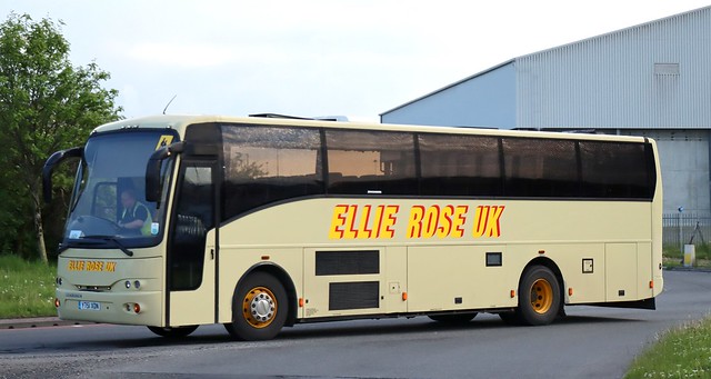 Ellie Rose Travel, Hull Y751 XDN returning to Salt End Depot after working Hull area School services.