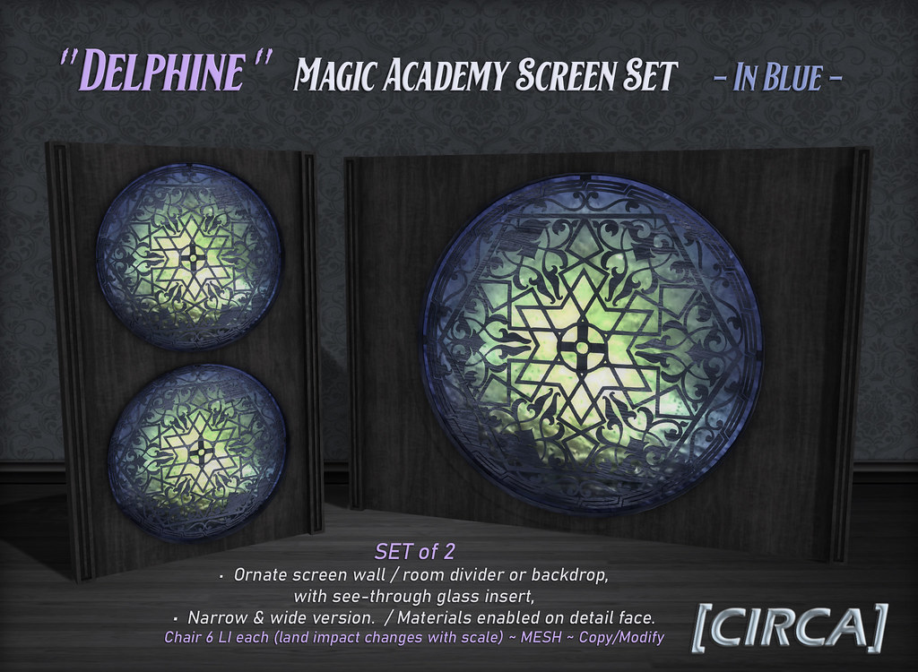 @ Enchantment | [CIRCA] – "Delphine" Magic Academy Screen Set – Blue