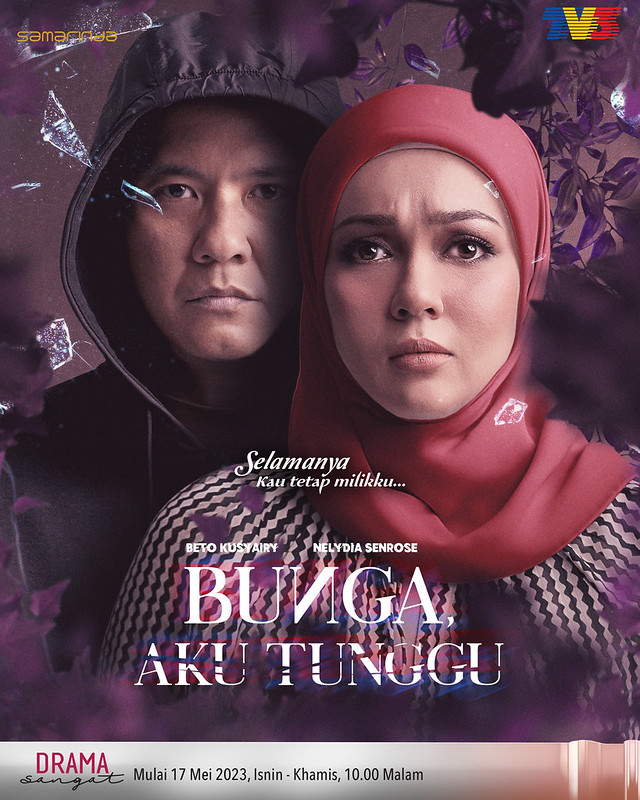 Sinopsis Drama Bunga, Aku Tunggu Lakonan Beto Kusyairy & Nelydia Senrose