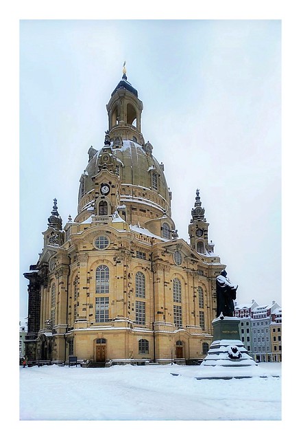Winter edition. Dresden Frauenkirche Neumarkt Marktplatz