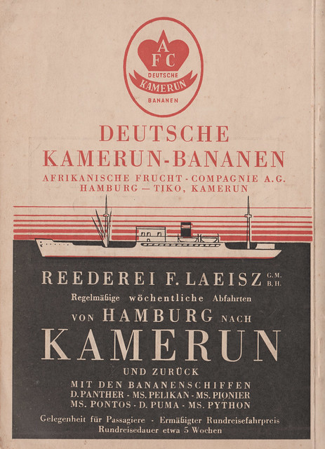 1936 Deutsche Kamerun Bananen Reklame
