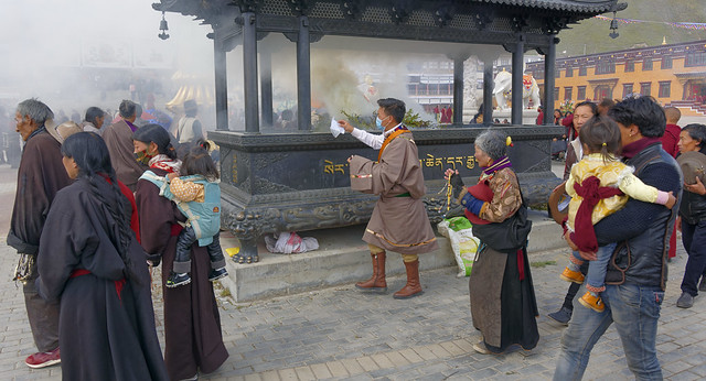 Incense burning at Sershul, Tibet 2018