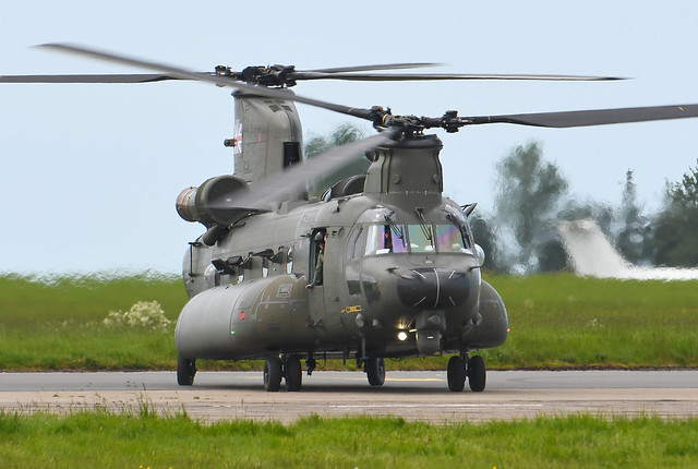 Royal Air Force ZH902 Boeing Chinook HC.6 paying a visit to Norwich this afternoon