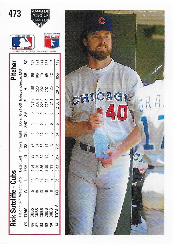 Grace, Mark - 1991 Upper Deck #473 (cameo with Rick Sutcliffe)