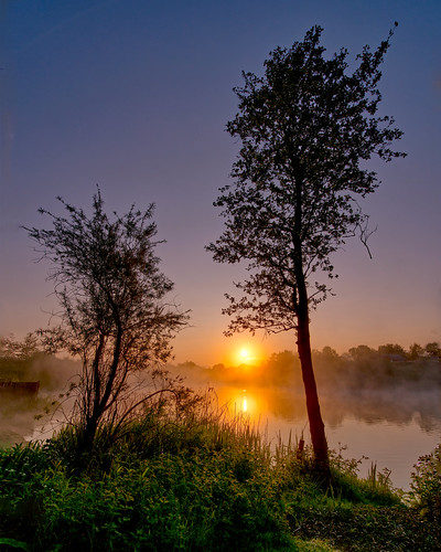 Sunrise at Crime Lake by Mark Buchan Jones, Daisy Nook Country Park