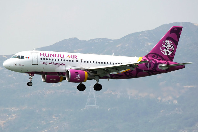 Hunnu Air | Airbus A319 | JU-8889 | Hong Kong International