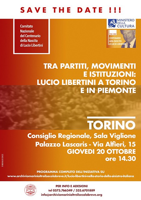 Salva la data Libertini  - Torino 20 Ottobre 2022