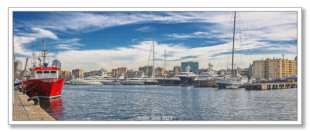 Luxury Yachts, Marina Vela Barcelona, Barcelona, Catalonia, Spain