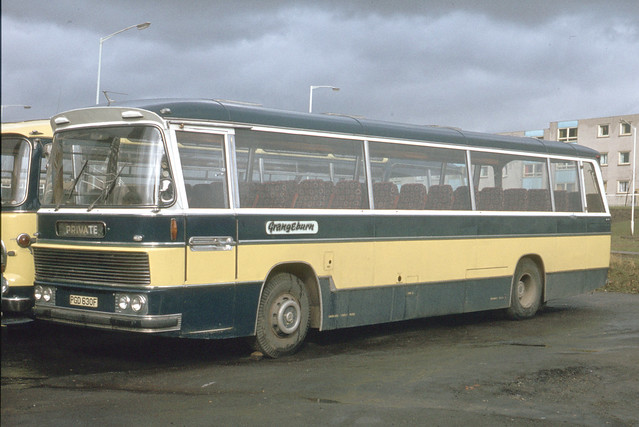 Grangeburn Coaches . Motherwell, Scotland . PGD630F  . Motherwell , Scotland . Thursday lunchtime 23rd-March-1978