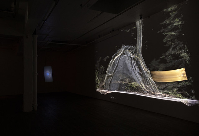 La Terre en suspens exhibition by François Quévillon at OBORO (Montreal), 2023.
