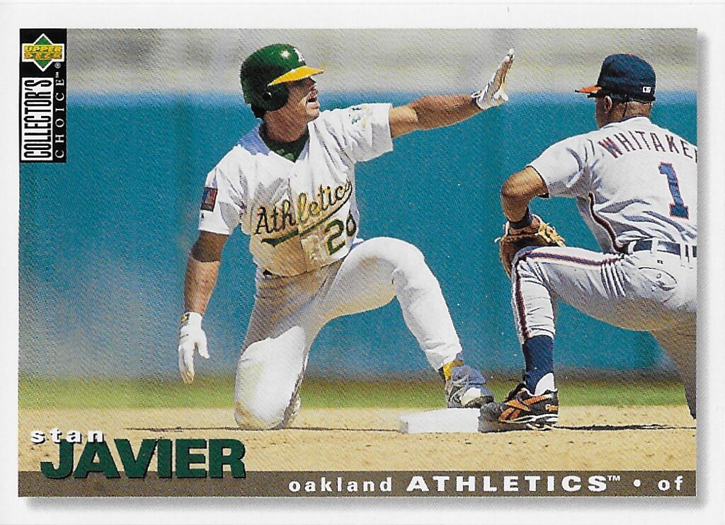Whitaker, Lou - 1995 Collectors Choice #129 (cameo with Stan Javier)