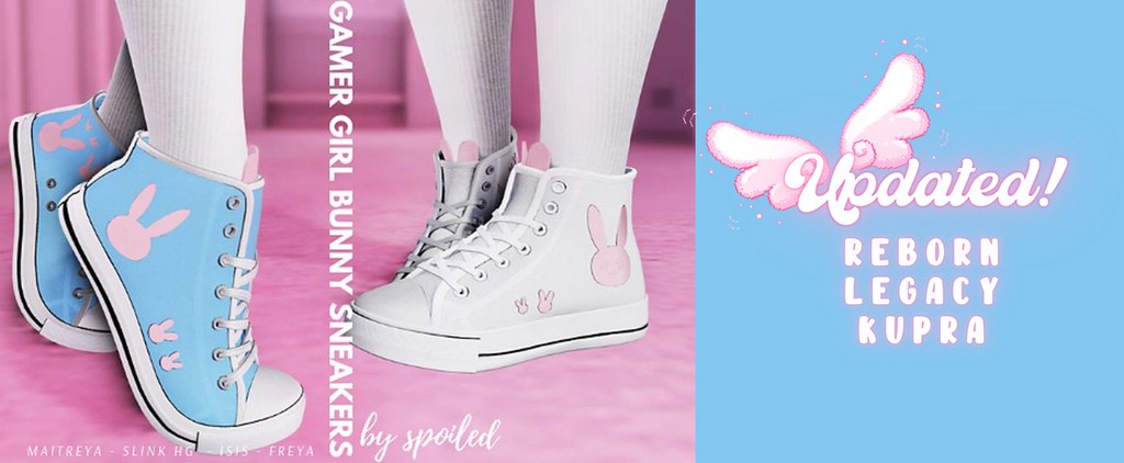 Spoiled – Gamer Girl Bunny Sneakers Flat & Tippy Toe Updated