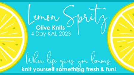 It’s time for the 7th Annual 4 Day KAL with Marie Green of Olive Knits!