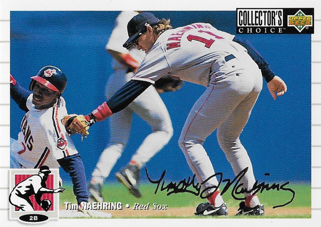 Lofton, Kenny - 1994 Collectors Choice Silver Signature #452(cameo withTim Naehring)