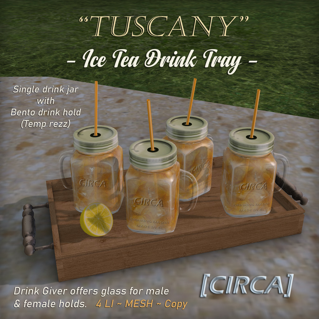 [CIRCA] – "Tuscany" Ice Tea Drink Tray Giver