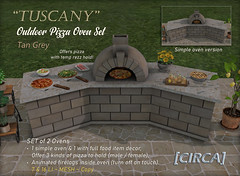[CIRCA] - "Tuscany" Outdoor Pizza Oven Set - Tan Grey
