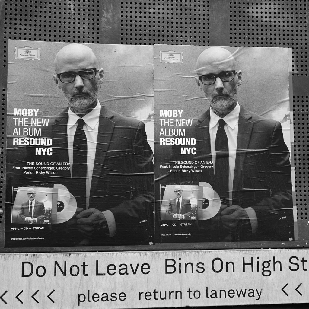 Advertising Moby on London Bridge approach   L1030759