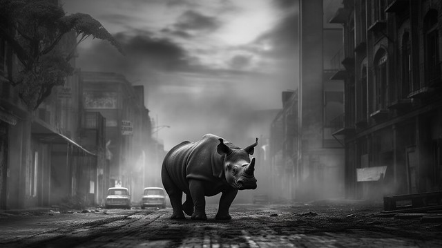 Balade de nuit dans la city pour le rhino