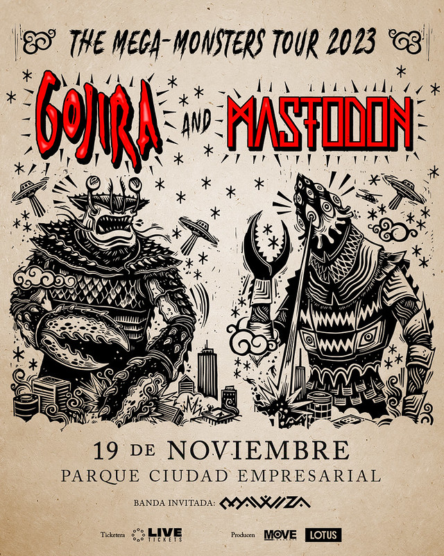 Gojira+MastodonChile-Afiche
