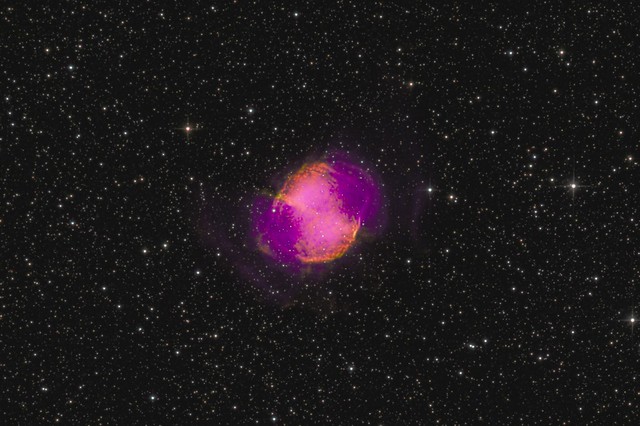 Dumbell Nebula (M27) false colour